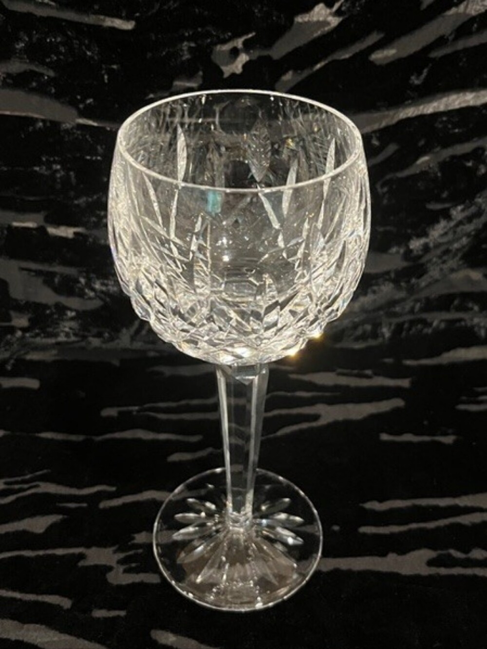 Waterford Lismore Hock Crystal Wine‎ Glass Pair (2) In EUC Vintage Discontinued